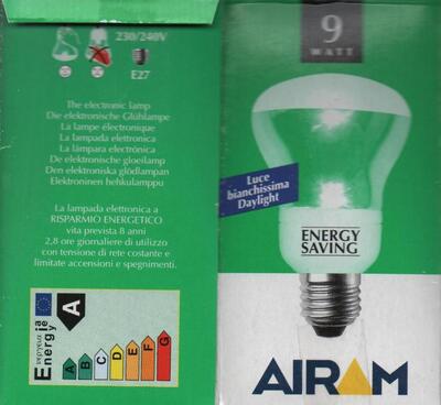 Lampadina luce fredda E27 9W R63 ARR91 AIRAM