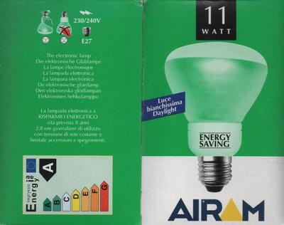 Lampadina luce fredda R80 faretto 11W 6500K AR111 AIRAM