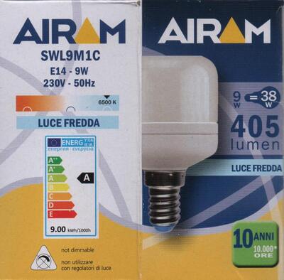 Lampadina 9W E14 6500K SOFTONE SWL9M1C AIRAM