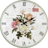 Orologio da parete 33,5cm bouquet fiori rosa e bianchi sfondo anticato 21535 LOWELL