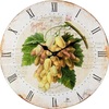 Orologio parete con bel grappolo di uva bianca d. 33,5 21534 LOWELL