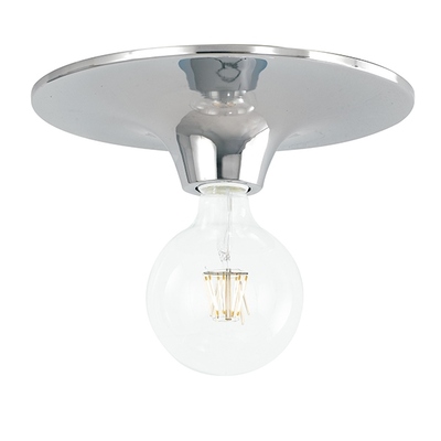 Plafoniera o applique rotonda metallo cromato 30cm 39754 LUCI MODERNE