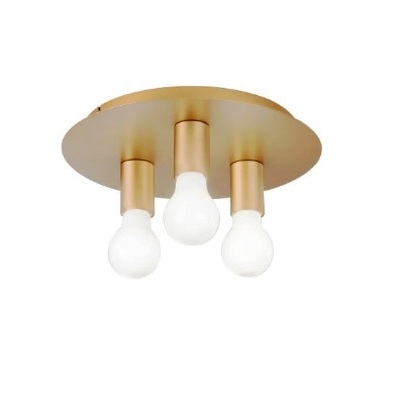 Plafoniera oro satinato 3 luci lampadine a vista 41976 LUCI MODERNE