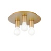Plafoniera oro satinato 3 luci lampadine a vista 41976 LUCI MODERNE