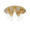 Particolare di Plafoniera lampadina a vista oro satinato 5 luci minimal  41979