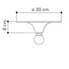 Misure plafoniera 30cm VESEVUS
