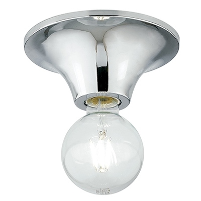 Applique o plafoniera a soffitto cromo lucido 18cm lampadina a vista 39752 LUCI MODERNE