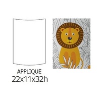 Applique con leone tigre giraffa e altri animali giocosi nella savana  42827