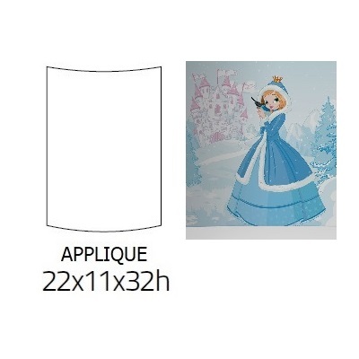 Applique a muro sognante principessa cameretta bambine  42826