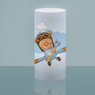 Lampada da comodino cameretta bambini orsetto aviatore  42828
