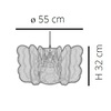 Misure Lampadario a forma di farfalla trasparente con bordi colorati 55cm