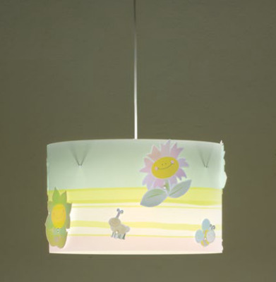 Lampadario cameretta bambine fiorellini e animaletti rosa e colori tenui 40cm 908/XXL/FIO LINEA ZERO