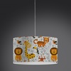 Particolare di Lampadario a sospensione camerette leone tigre giraffa giocosi  42842