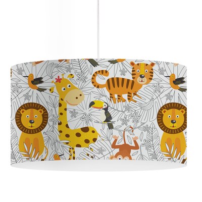 Lampadario a sospensione camerette leone tigre giraffa giocosi  42842