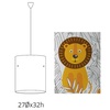 Lampadario 27cm di forma a cilindro per camerette con animaletti  42837