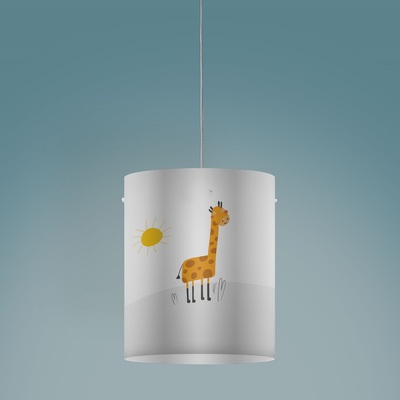 Lampadario piccolo 27cm camerette bambini giraffa toni del giallo  42834
