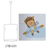 Lampadario camerette a cilindro 27cm decoro orsetto aviatore  42833