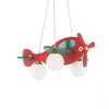 Immagine aggiuntiva di Lampadario camera bambini aereo 3 luci E14 con sfere in vetro e rosone a nuvo