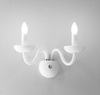 Applique vetro soffiato bianco chandelier 2 luci verso alto  42778