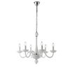 Immagine aggiuntiva di Lampadario chandelier bianco in vetro soffiato 6 braccia  42776