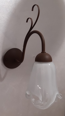 Applique 1 luce braccetto ricciolo ruggine scuro AMELINA AP1 BIA LUCI CLASSICHE