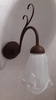 Applique 1 luce braccetto ricciolo ruggine scuro AMELINA AP1 BIA LUCI CLASSICHE