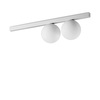 Plafoniera applique bianca lineare con 2 sfere luminose design BINOMIO PL2 BIANCO IDEAL LUX