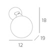 Immagine aggiuntiva di Lampada soffitto parete orientabile con sfera trasparente  41777
