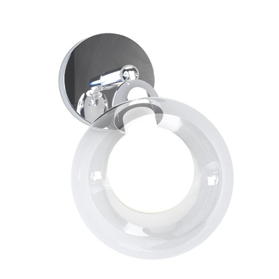 Spot applique o plafoniera orientabile con sfera bianca 12 cm  41776