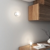 Particolare di Lampada da parete o soffitto sferetta vetro interno bianco  42751