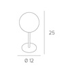 Immagine aggiuntiva di Lampada cromata con sfera trasparente comodino tavolo  41796