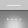 Ulteriore dettaglio di Lampadario design moderno lineare 4 sfere interno bianco  42750