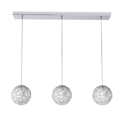 Lampadario a sospensione lineare 3 sfere gomitolo up & down  41800