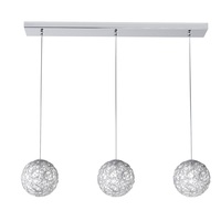 Lampadario a sospensione lineare 3 sfere gomitolo up & down  41800