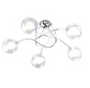 Immagine aggiuntiva di Lampadario moderno da soffitto 5 sfere trasparenti e bianco  41809