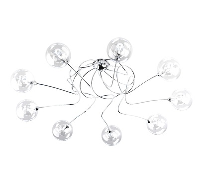 Lampadario plafoniera moderna grande 95 cm multi sfere vetro  41795