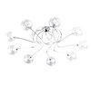 Lampadario plafoniera moderna grande 95 cm multi sfere vetro  41795