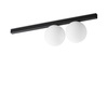 Immagine aggiuntiva di Plafoniera applique nera moderna con 2 sfere lineare 55,7cm BINOMIO PL2 NERO 