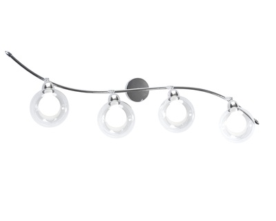 Lampada 4 luci sfere decorative in vetro direzionabili  41784