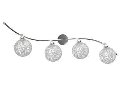 Plafoniera applique asta 4 luci direzionabili sfera gomitolo  41785
