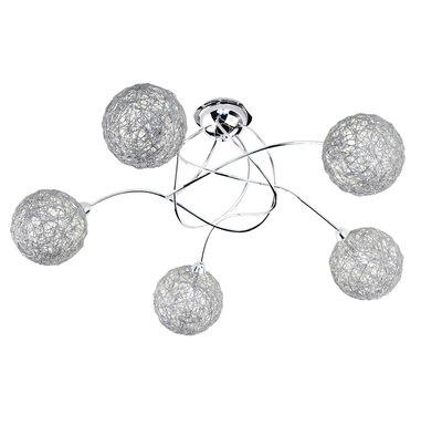 Plafoniera moderna cinque gomitoli in metallo  41791