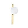 Immagine aggiuntiva di Lampada moderna applique o plafoniera lineare ottone con sferetta bianca BINO