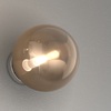 Applique sfera in vetro bronzo sfumato base cromata  42045