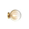Applique a sfera ambra e base ottone satinato  42086