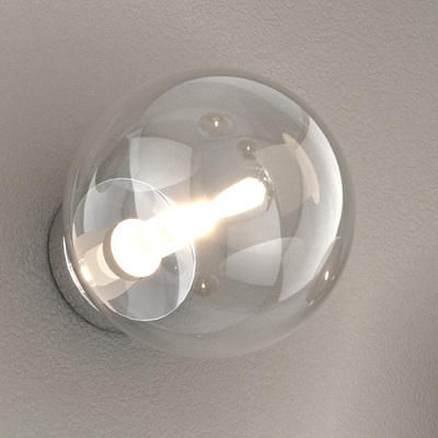 Applique boccetta base cromata sfera trasparente  42046