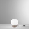 Immagine aggiuntiva di Abat jour lampada comodino base sabbia vetro bianco sferetta 15cm  44442