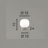 Particolare di Abat jour lampada comodino base sabbia vetro bianco sferetta 15cm  44442