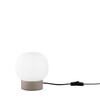 Ulteriore dettaglio di Abat jour lampada comodino base sabbia vetro bianco sferetta 15cm  44442