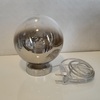 Lampada da tavolo abat jour comodino sfera fum&egrave; diffusore boccetta  42048