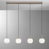 Lampadario moderno lineare 4 sferette illuminazione zone allungate LUCI MODERNE